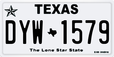 TX license plate DYW1579