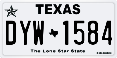 TX license plate DYW1584