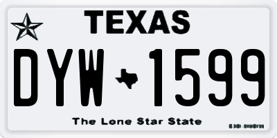 TX license plate DYW1599