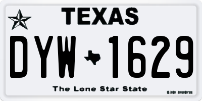 TX license plate DYW1629