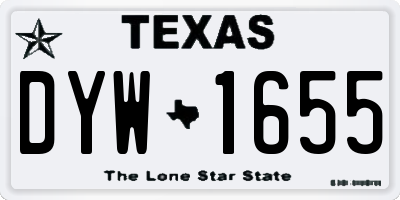 TX license plate DYW1655