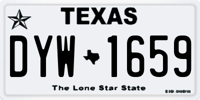 TX license plate DYW1659