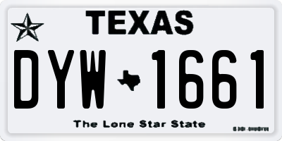 TX license plate DYW1661