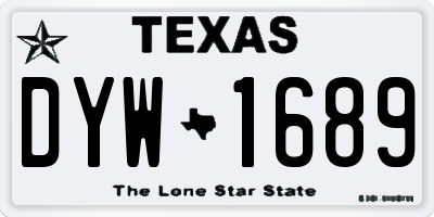TX license plate DYW1689