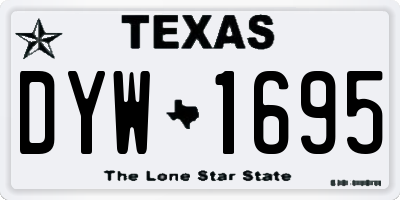 TX license plate DYW1695