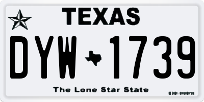 TX license plate DYW1739