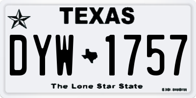 TX license plate DYW1757