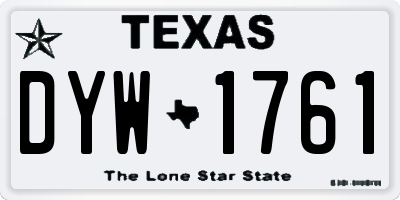 TX license plate DYW1761