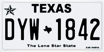 TX license plate DYW1842