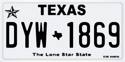 TX license plate DYW1869