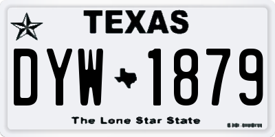TX license plate DYW1879