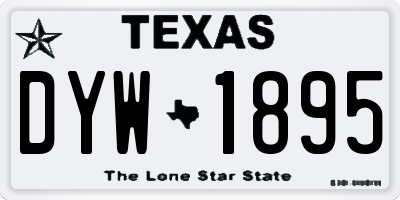 TX license plate DYW1895