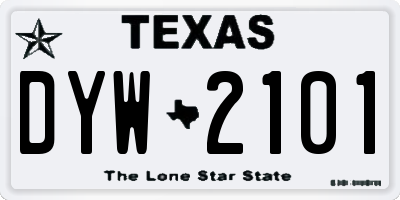 TX license plate DYW2101
