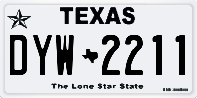 TX license plate DYW2211