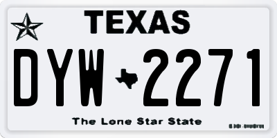 TX license plate DYW2271