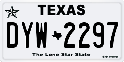 TX license plate DYW2297