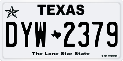 TX license plate DYW2379
