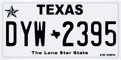 TX license plate DYW2395
