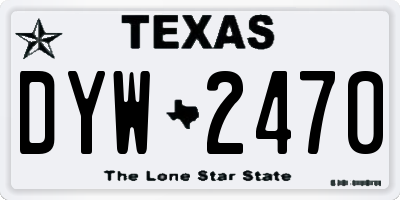 TX license plate DYW2470