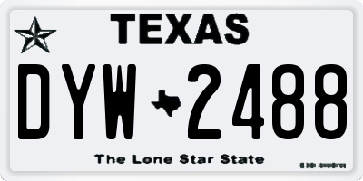 TX license plate DYW2488
