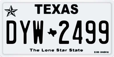 TX license plate DYW2499