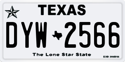 TX license plate DYW2566