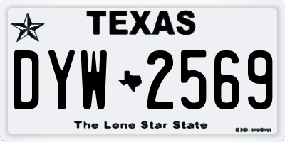 TX license plate DYW2569