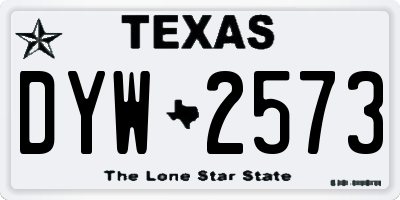 TX license plate DYW2573