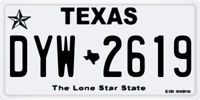TX license plate DYW2619