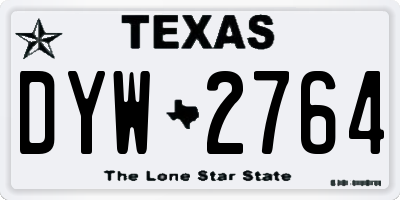 TX license plate DYW2764