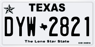 TX license plate DYW2821