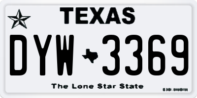 TX license plate DYW3369