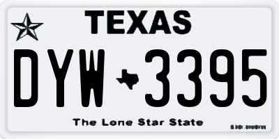 TX license plate DYW3395