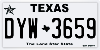 TX license plate DYW3659