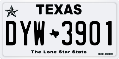 TX license plate DYW3901