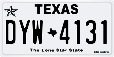 TX license plate DYW4131