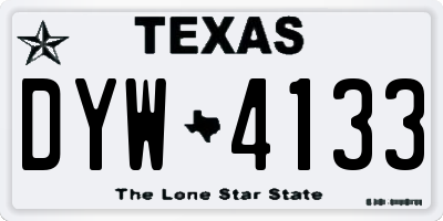 TX license plate DYW4133