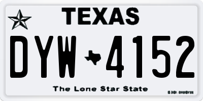 TX license plate DYW4152