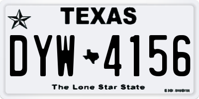 TX license plate DYW4156