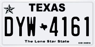 TX license plate DYW4161