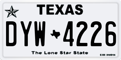 TX license plate DYW4226