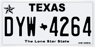 TX license plate DYW4264