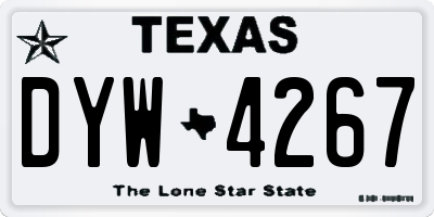 TX license plate DYW4267