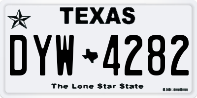 TX license plate DYW4282