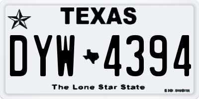 TX license plate DYW4394