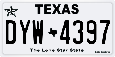 TX license plate DYW4397