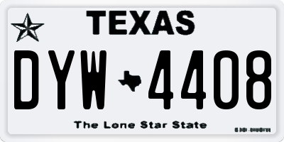 TX license plate DYW4408