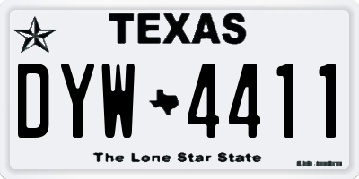 TX license plate DYW4411