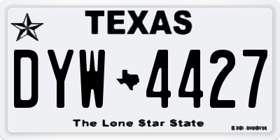 TX license plate DYW4427