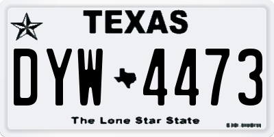 TX license plate DYW4473